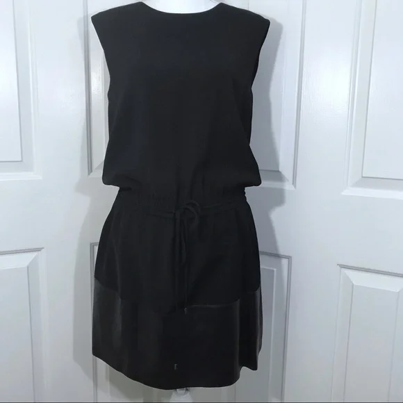 Vince | Dresses | Vince Black Leather Moto Contrast Hem Dress Small | Poshmark Vince | Dresses | Vince Black Leather Moto Contrast Hem Dress Small | Poshmark